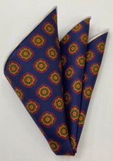 Macclesfield Madder Printed Silk Pocket Square MMPP-139